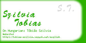 szilvia tobias business card