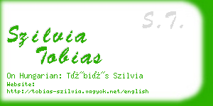 szilvia tobias business card